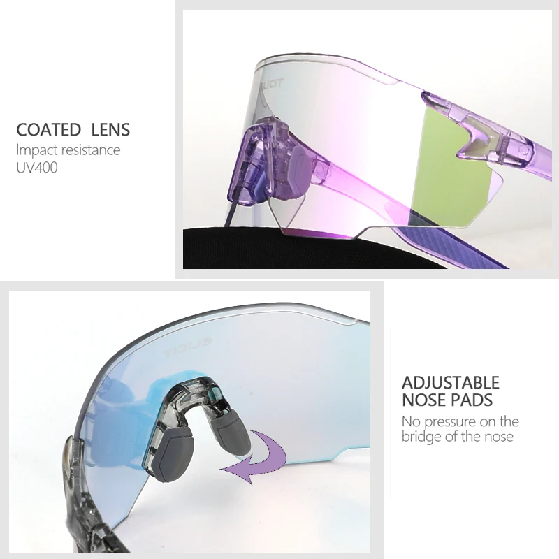 New Photochrom Cycling Eyewear UV400 Sports Glasses Bicycle Hiking Camping Golf Glasses Men Women Baseball MTB Driving Glasses