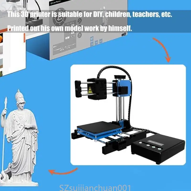 SZSU 3D Impressora Mini Instalação rápida IMPRESSÃO ÚNICA IMPRESSTRA 3D PRIMAL