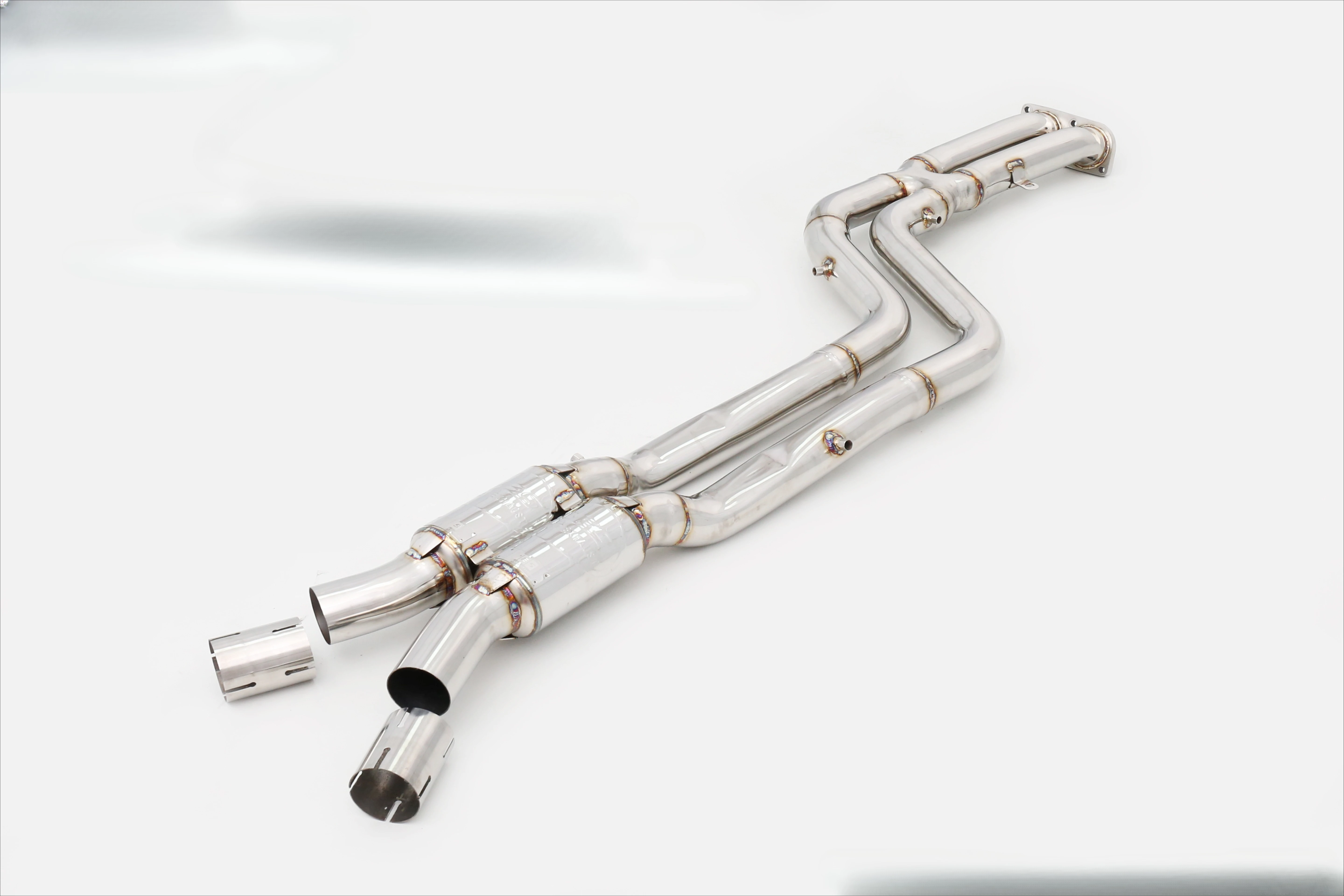 For X3M/X4M F97/F98 3.0T S58 Sports Exhaust Pipes Customized OPF Middle Pipe with OE and Polished Titanium and Steel Surface