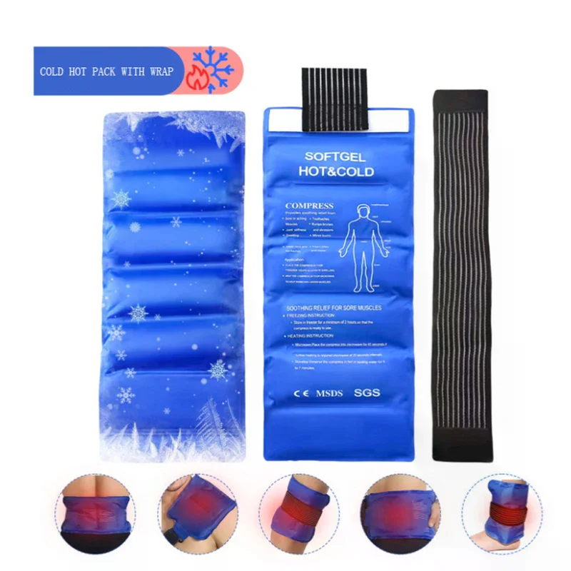 1Pc Multipurpose Gel Ice Sleeve Elbow Knee Ankle Ice Pack Hand Ice Wrap Gel For First Aid Sports Muscle Pain Ice Heat Pad