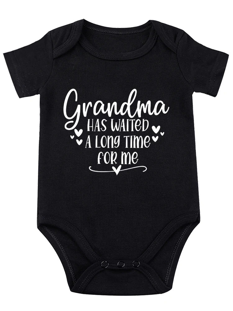 Grandma Has Waited a Long Time Baby Bodysuit Funny Baby onesie unisex newborn clothes