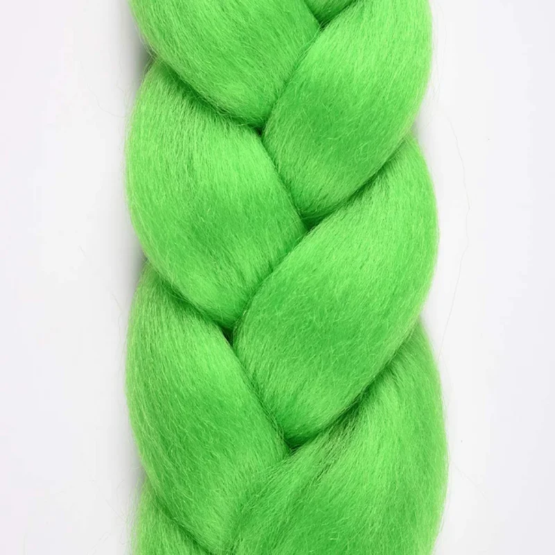 Zielone doczepy do warkoczy 24 cale syntetyczne jumbo crochet twist warkocze do zaplatania box twist doczepy do włosów