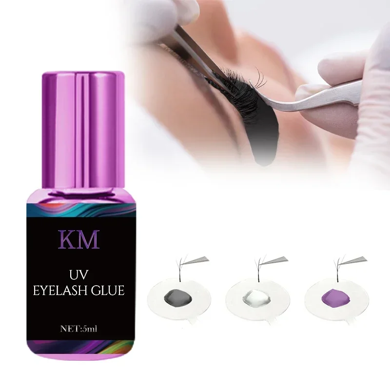 5ml LED lash glue with LED UV eyelash lamps light curing adhesive 1s fast dry for LED eyelash system 10 weeks long lasting