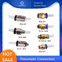 Pneumatic Connectors PC4-01 PC4-M6 Bowden Extruder J-head Hotend for PTFE Tube Coupler j-head Fittings Ender 3 3D Printer Parts