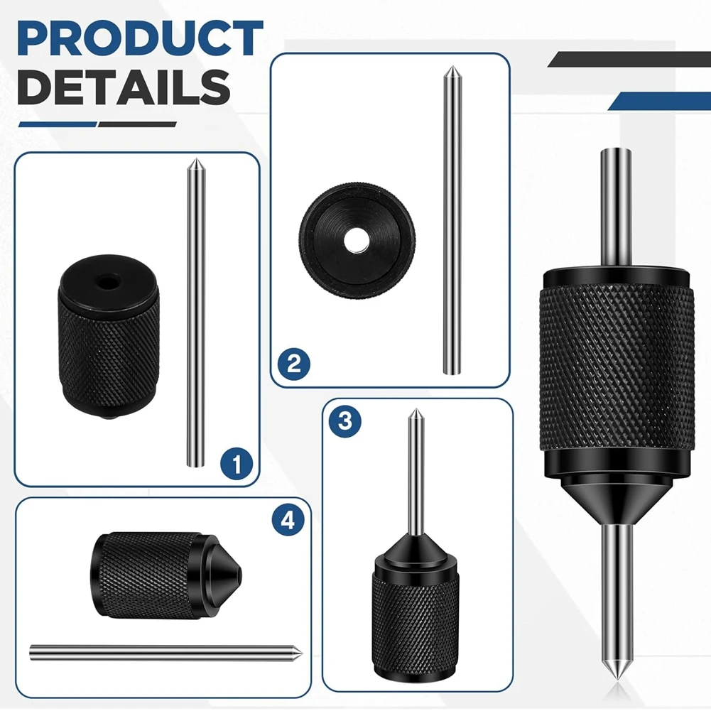 Alineador de centro de transferencia Universal, punzón de transferencia, Pin endurecido de Metal, máquina herramientas, rango de 3/16 pulgadas a 5/8 pulgadas para taller