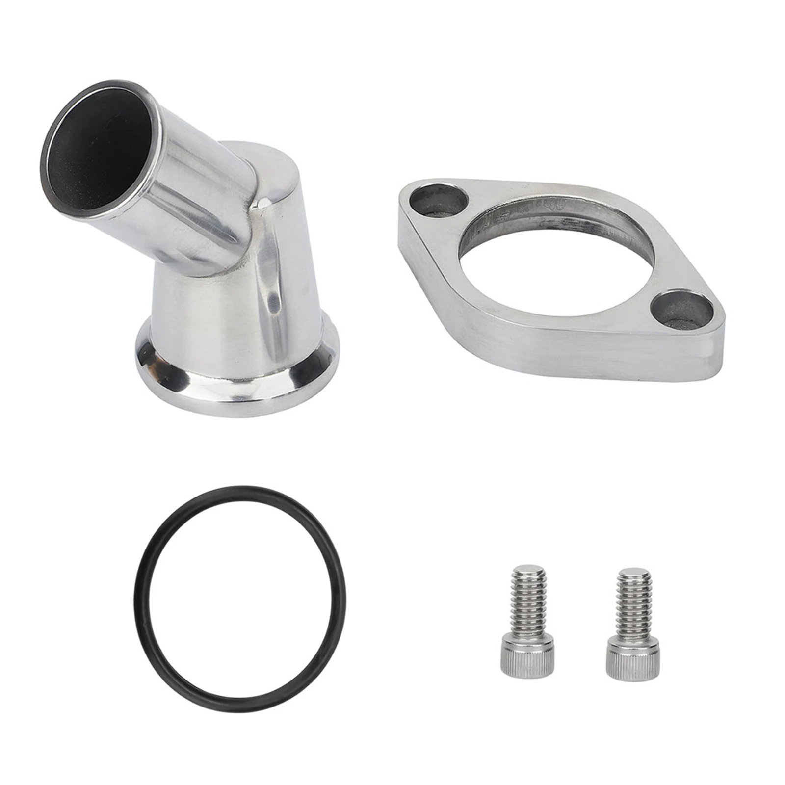 

Aluminum Alloy Swivel Polished Water Neck Thermostat Housing For Chevy SBC BBC 283 302 305 327 350 400 396 427 454 502 Engines