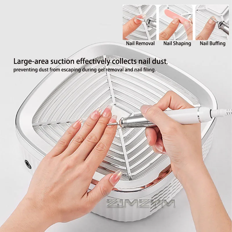 Professional Nail Dust Collector Adjustable Suction Nail Vacuum Cleaner Low Noise Nail Dust Extractor for Salon Home Manicure