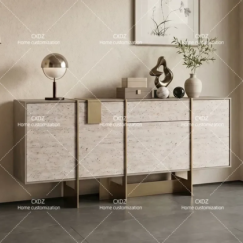 Italian Light Luxury Dining Side Cabinet Simple Minimalist Entry Foyer Porch Cabinet Modern Living Room Storage Unit