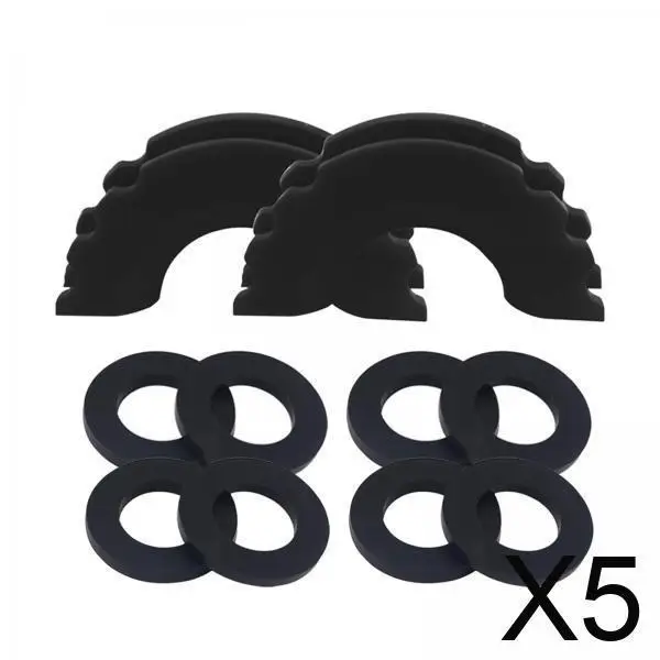 

Black D Ring Shackle Isolator Easy Install Rubber U Ring Protector for Car Winch and Trailer Recovery