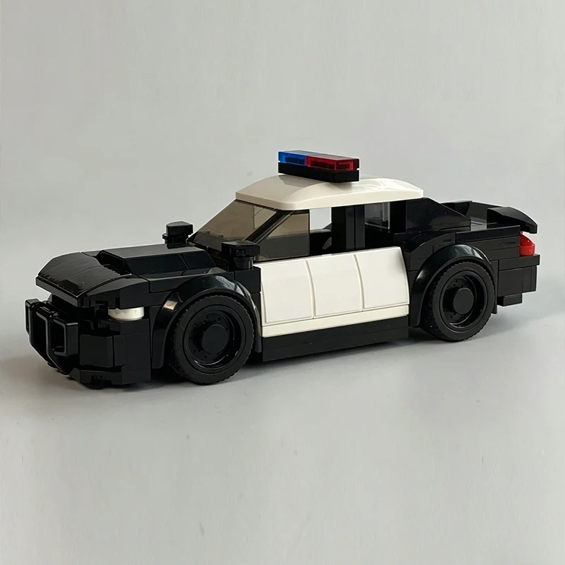 City Car Model MOC Building Bricks SRT Black Police Interceptor Modular Technology Gifts Holiday Assemble Children Toys Suit