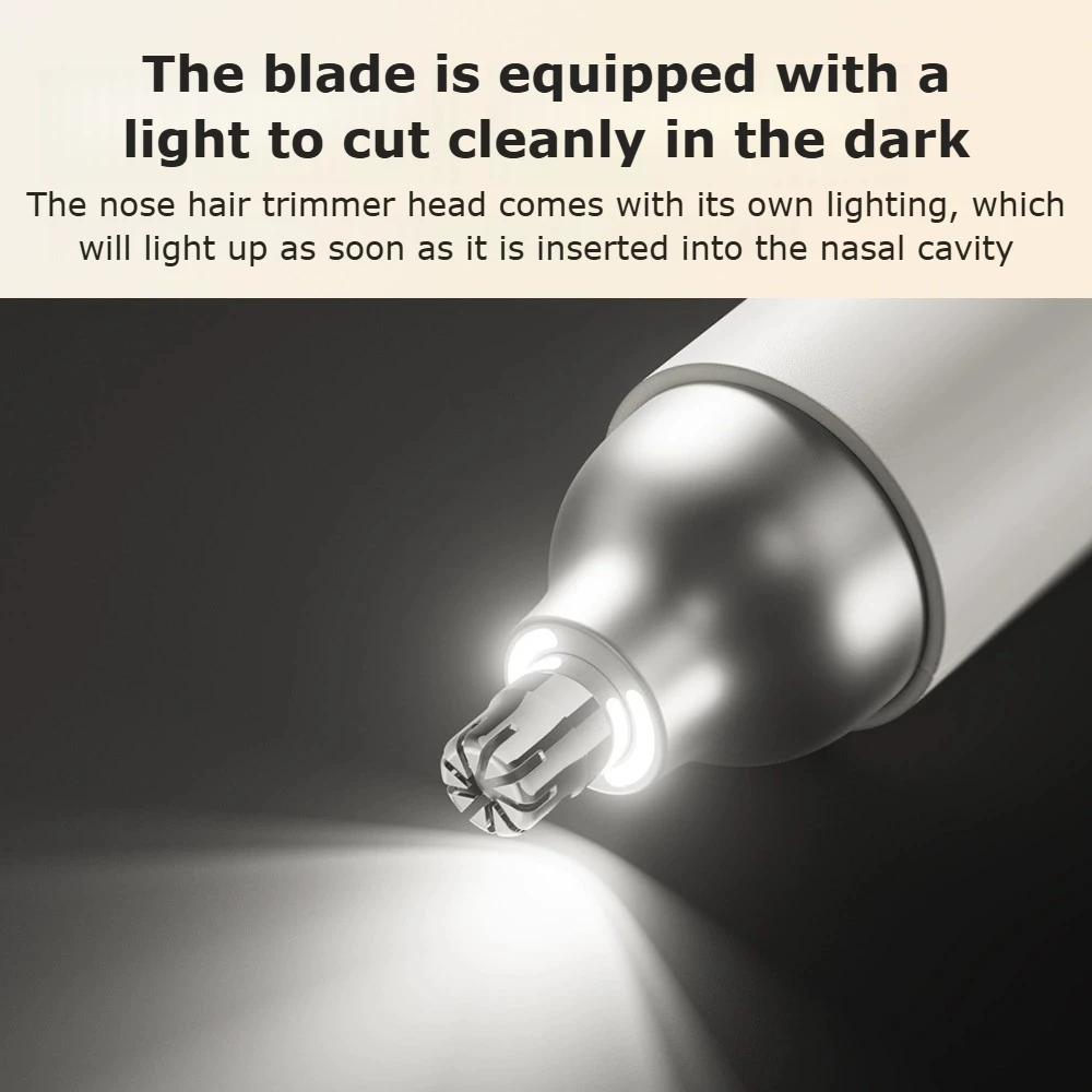 NEW! Mijia Electric Hair Trimmer for Nose Men Painless Rechargeable Sideburns Eyebrows Beard 2 in 1 Hair Clipper Shaver image 3