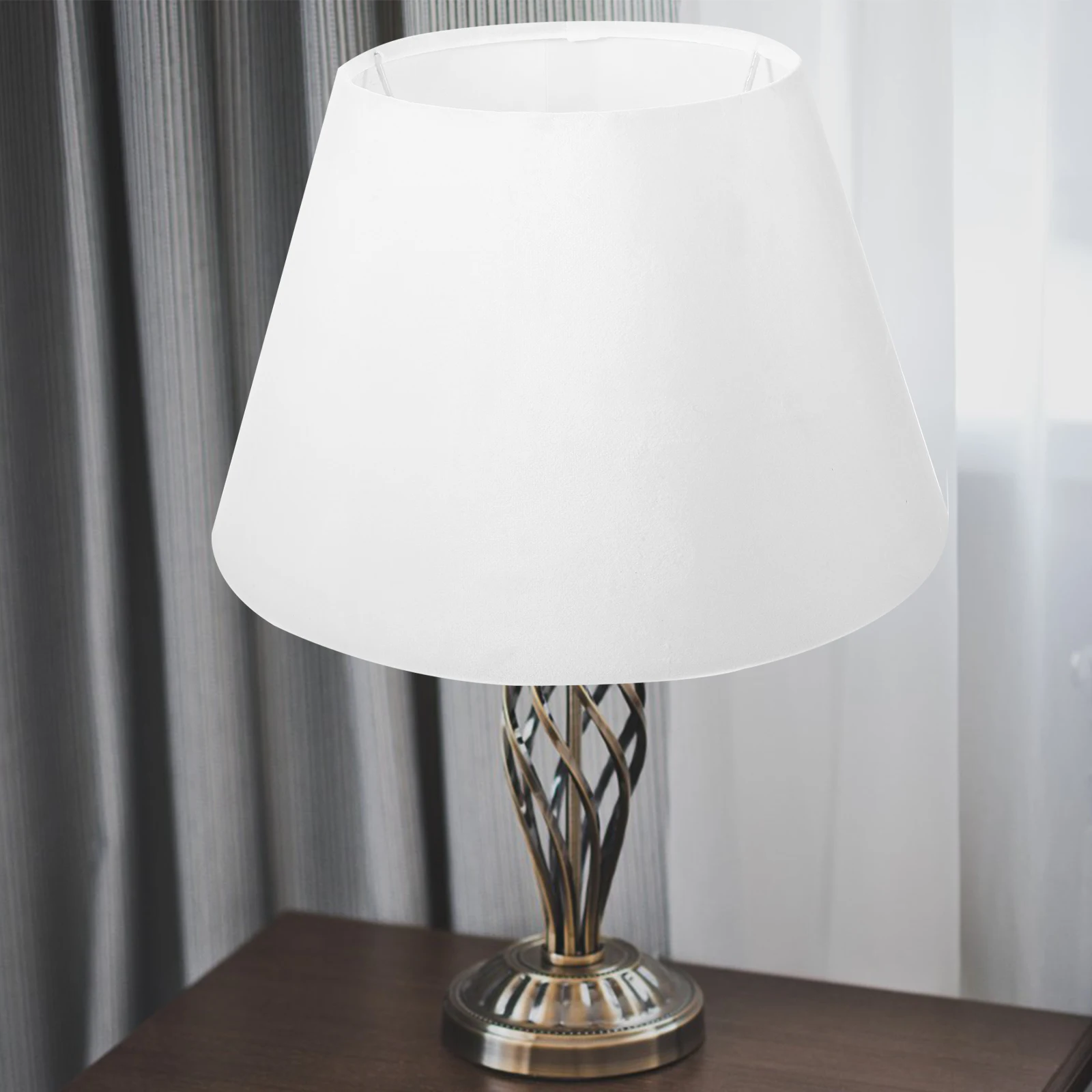 

European Style Lampshades 30cm White E27 E14 Socket Desk Lamp Shade Cloth Cover for Bedroom Living Room Study SmallVintage