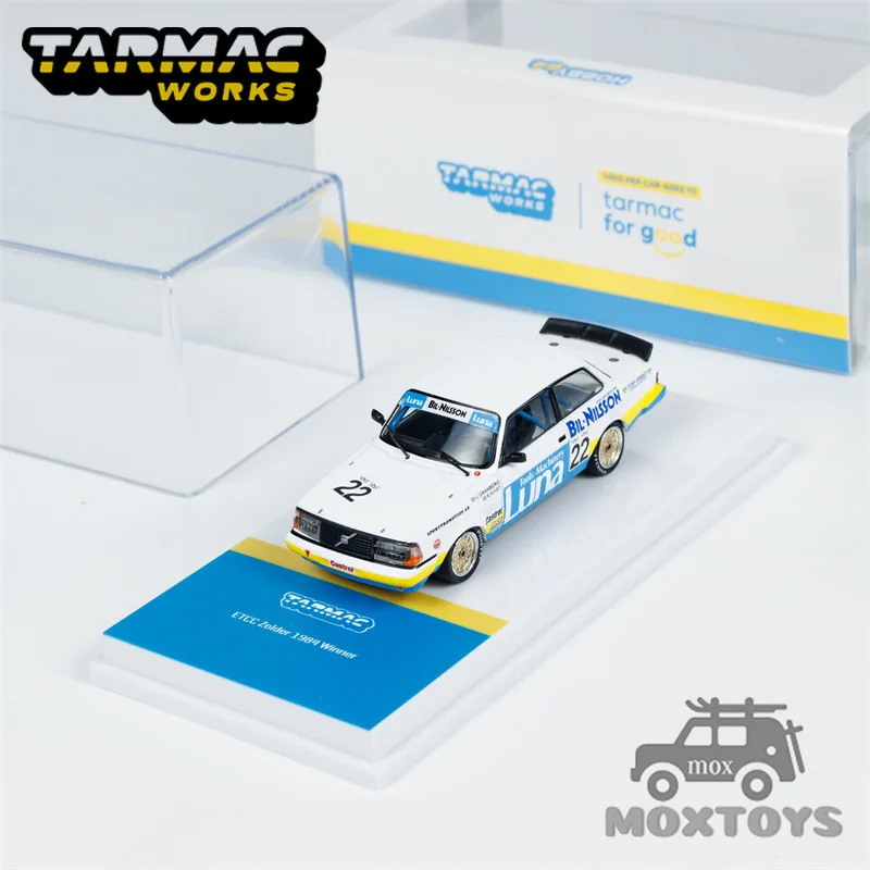 Tarmac Work 1:64 240 Turbo ETCC Zolder 1984 Winner White Diecast Model Car