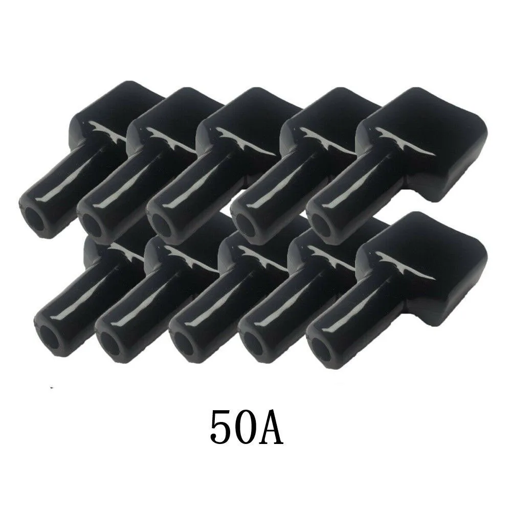 10PCS 50A For Anderson Plug Connector Dustproof Cable Jacket Black Waterproof  Plug Cover Carvan Accessories