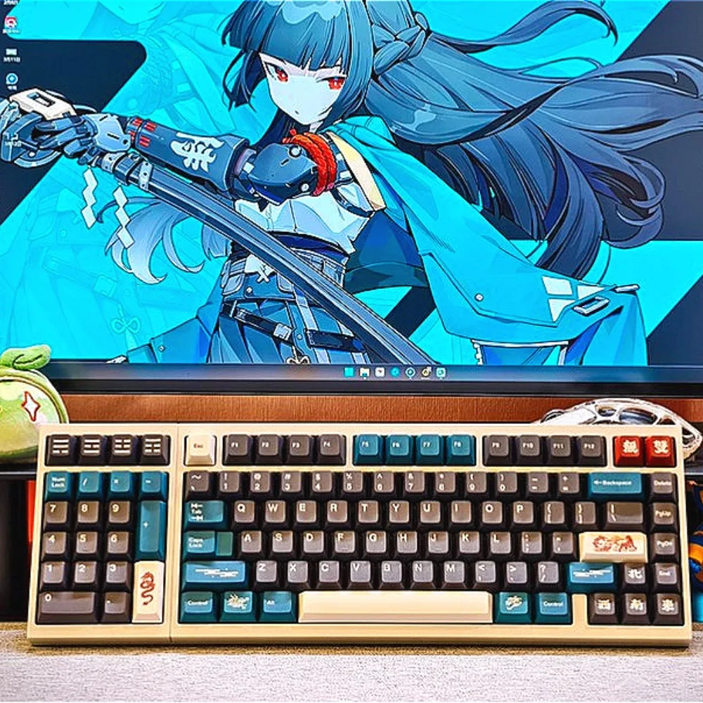

FBB No Double R2 Theme Keycaps Set Customized PBT Sublimation Cherry Profile Keyboard Caps for Mechanical Keyboard Accessories