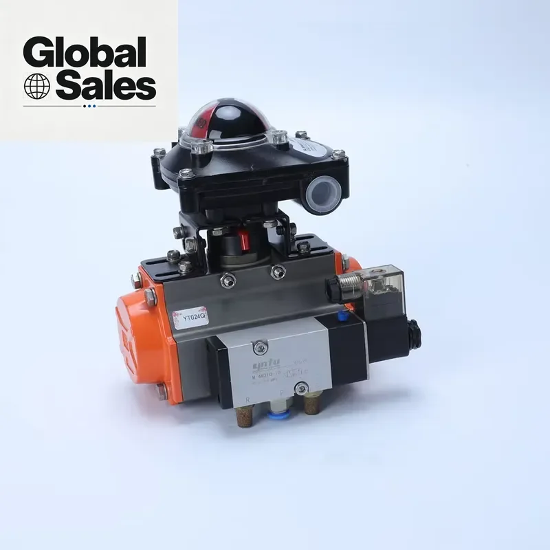 Pneumatic Actuator Kit Including Limiter and Solenoid Valve in Stock Double Acting & Spring Return Pneumatic Actuators All