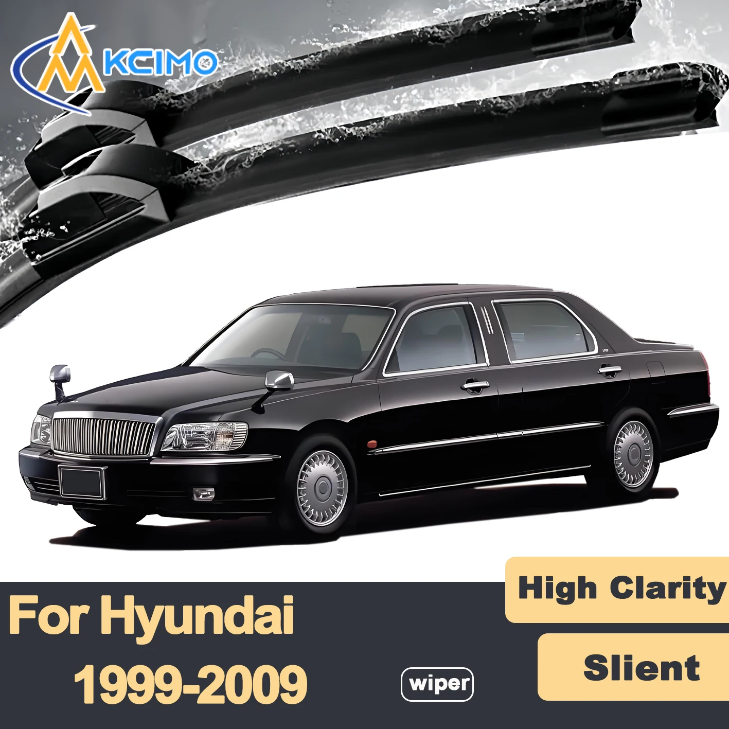 

Premium Rubber Durable Silent Windshield Wiper Blades 2pcs for Hyundai Equus LZ YJ 1999-2009 Front Wiper Blades Set