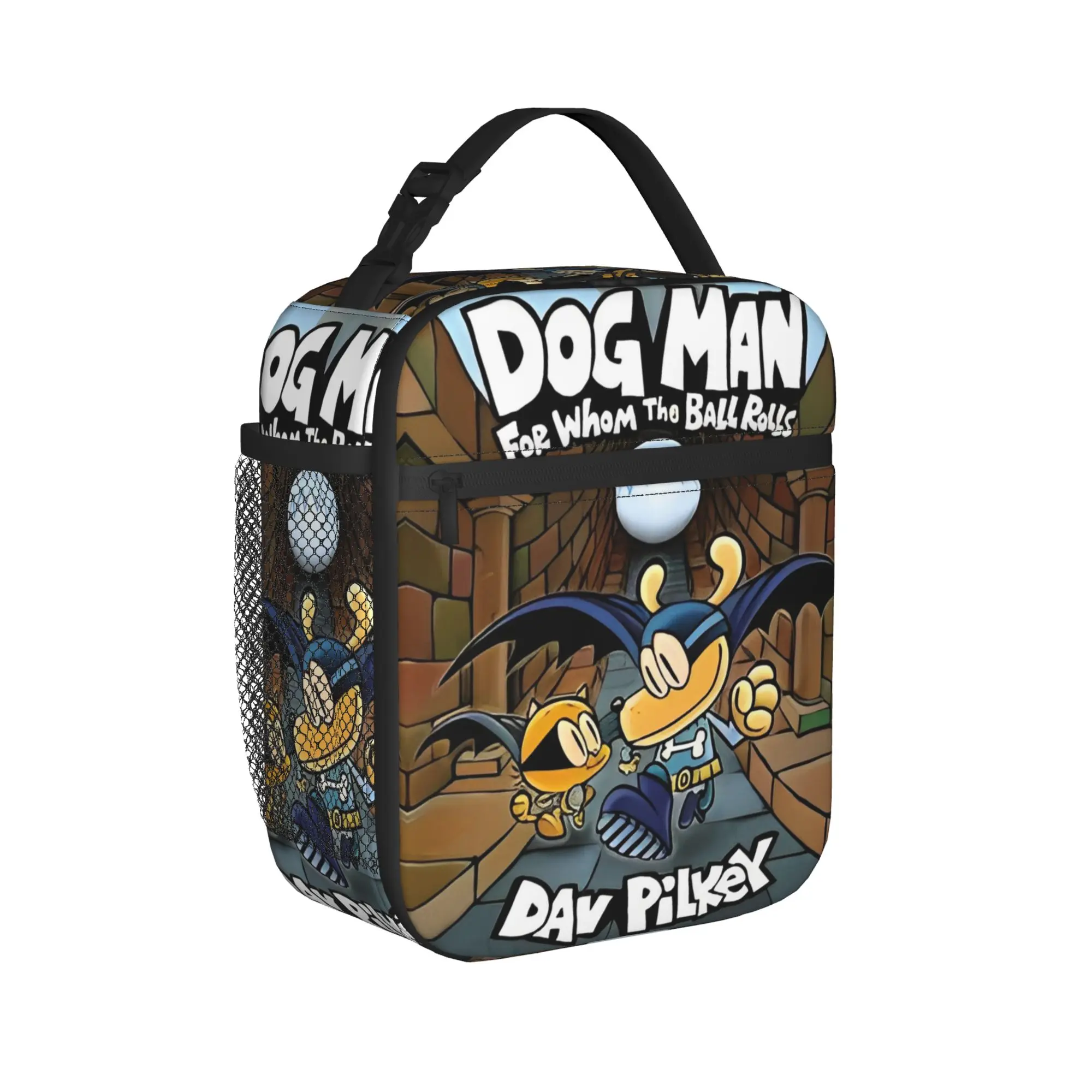 Cartoon Dogmans Petey Cat Insulated Lunch Bags Portable Anime Lunch Container Cooler Bag Tote Lunch Box Office  Travel Men Women