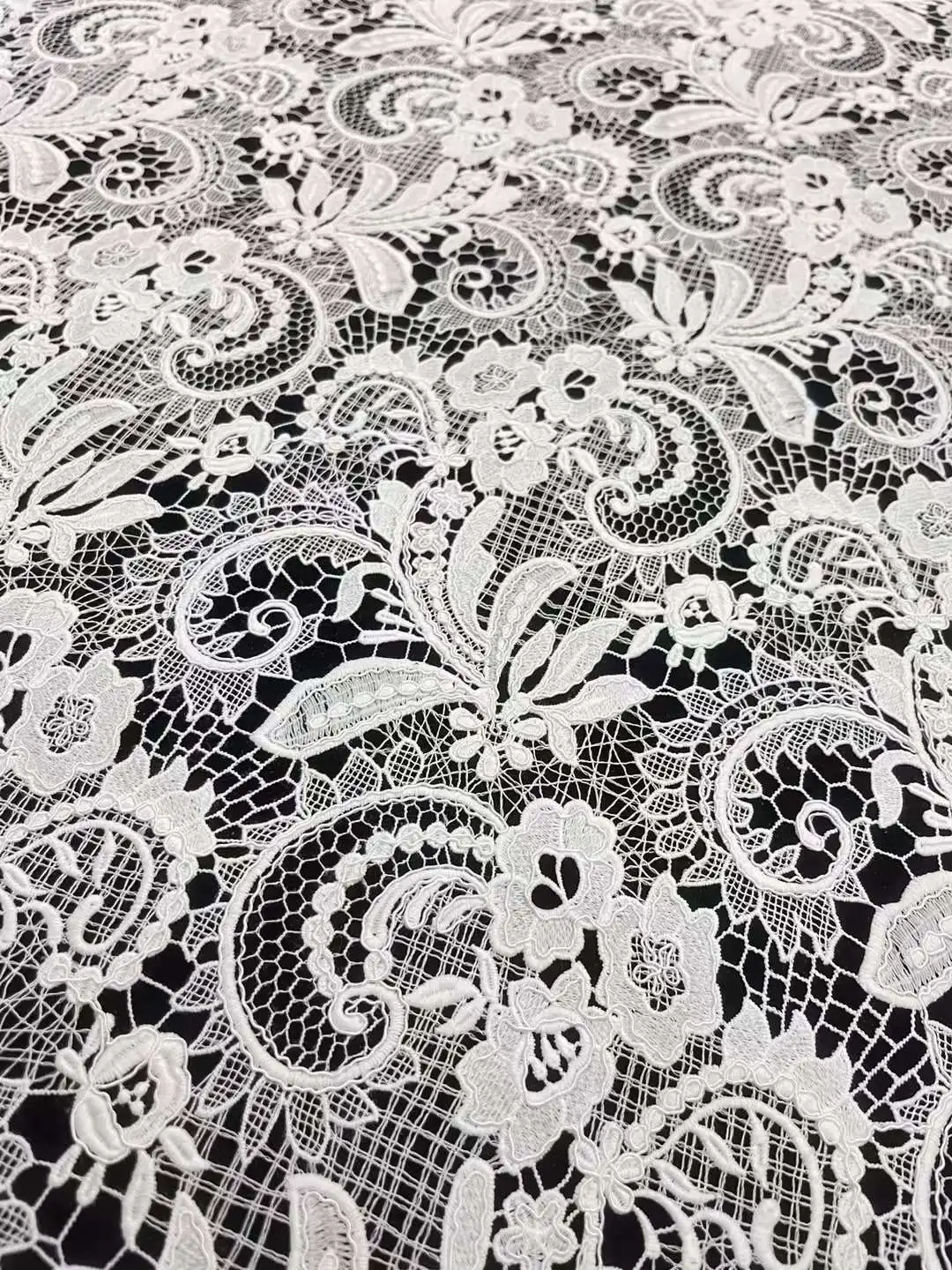 High quality ,Polyester/Cotton Lace Fabric, Hollow Water soluble Lace, Simple clothing, Dress fabric, Handmade DIY