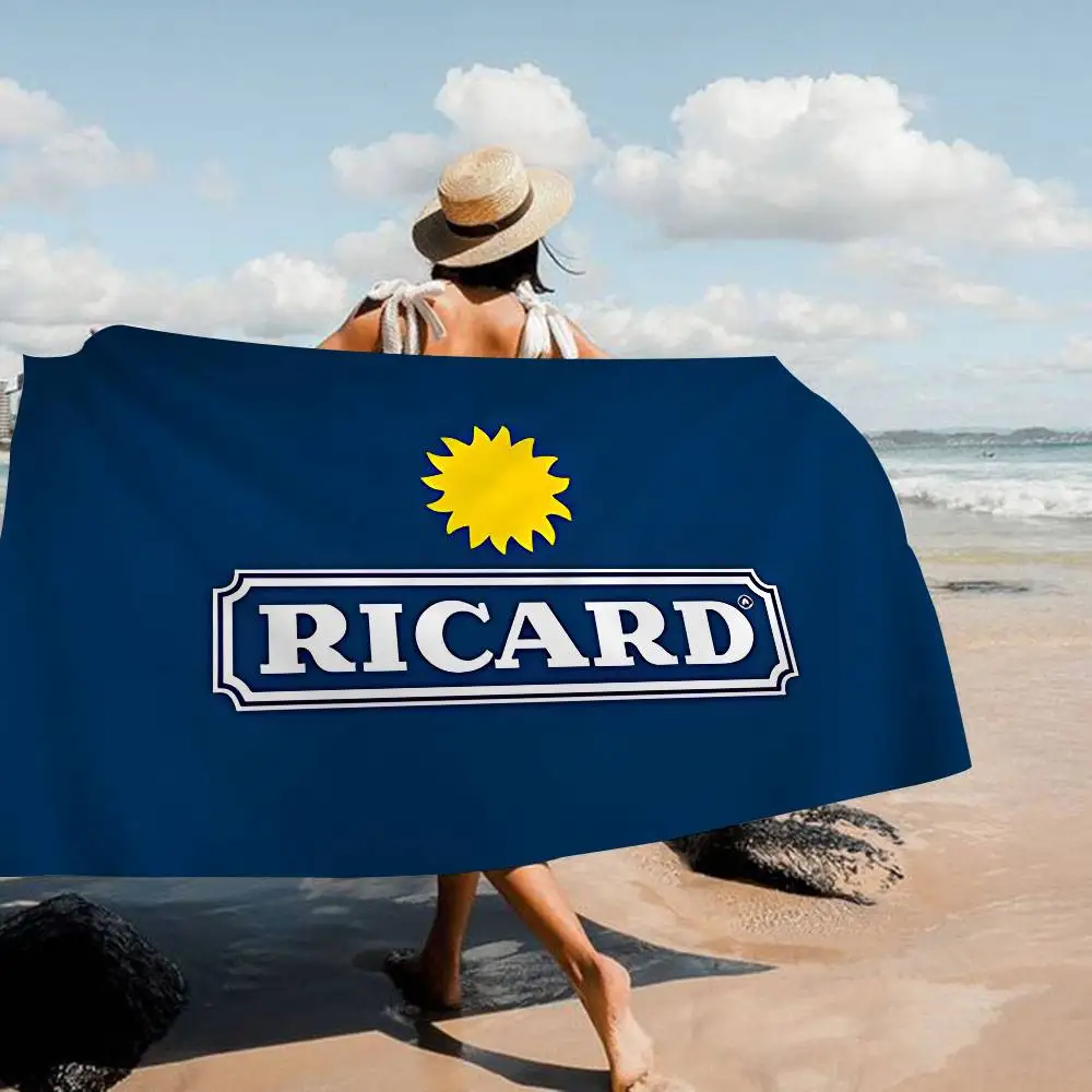 R-RicardS LOGO Microfiber Printed Beach Towel Mountain Climbing Yoga Beach Swimming Running Absorbent Soft Towel