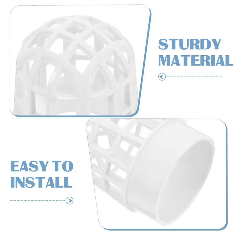 2Pcs Roof Balcony Drain Cover PVC Mesh Filter Gutter Downspout Protector Plastic Rain Gutter Guard Clog Prevention