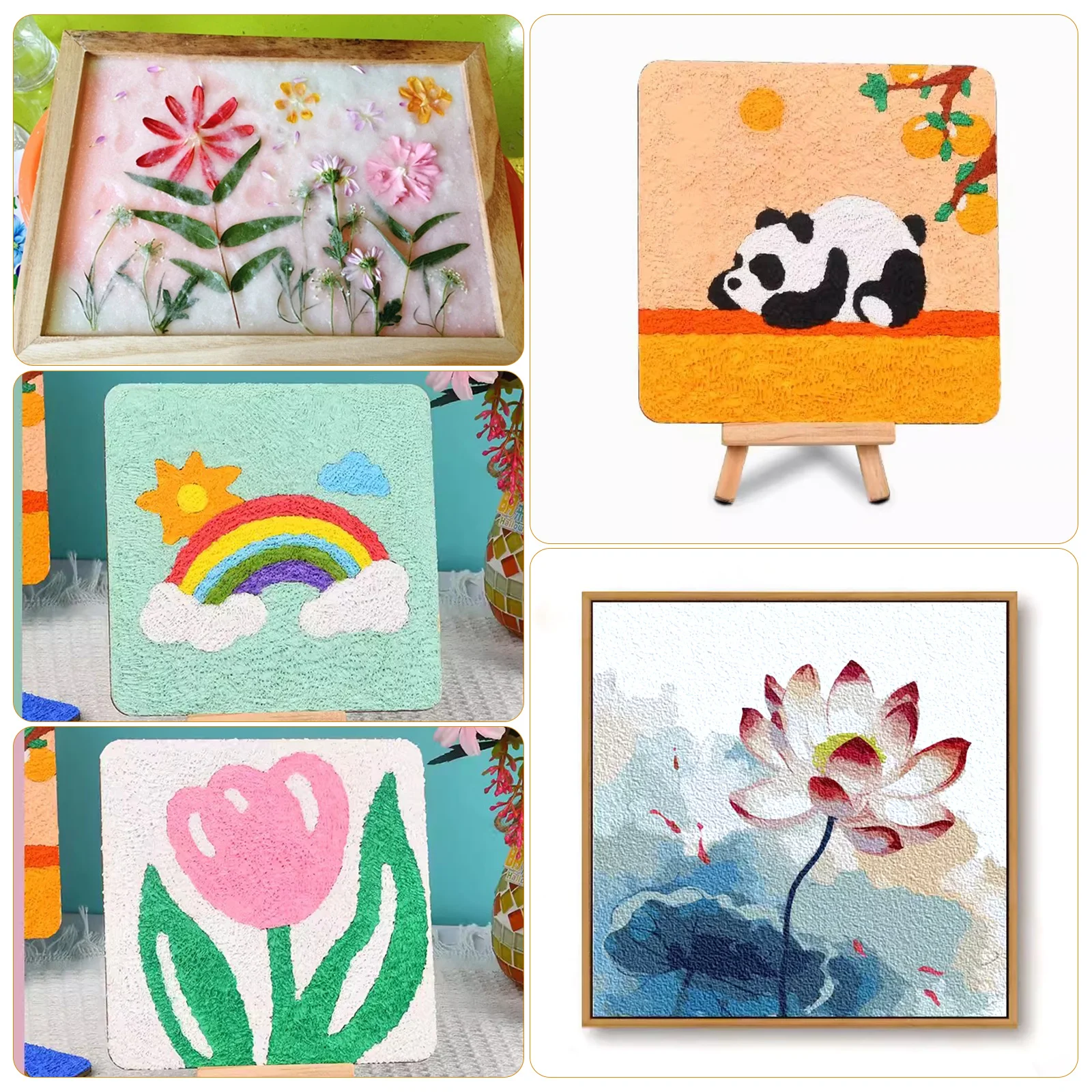 

2pcs Wooden Making Frame Diy Kit Handmade Handicraft Wooden Frame Craft Screen For Kids Educational Science Experiment Tools