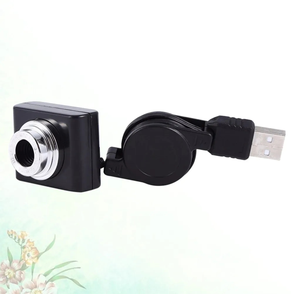 

USB Webcam Black 120 Degrees Rotatable Lens Manual Focus Automatic White Balance Plug and Teaching Computer Camera