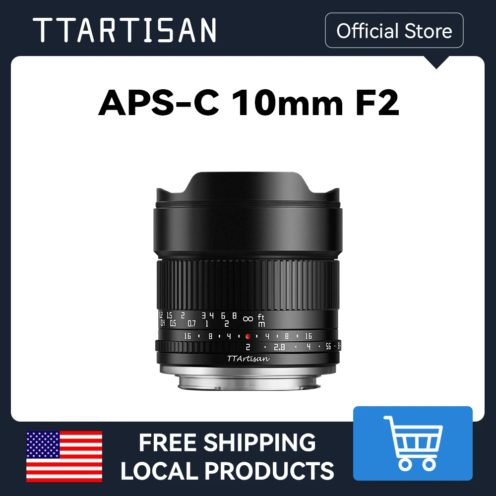 TTArtisan 10mm F2 ASPH APS-C Ultra Wide Angle Prime Lens for Landscape and Architecture Photography Fujifilm X Mount Cameras