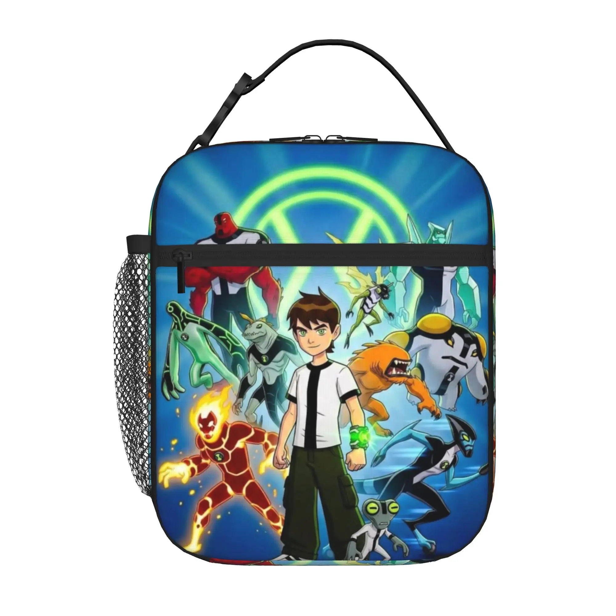 Back to school season Ben 10 Handbag Full Alien Group Art Washable Good Quality Classic Food Storage Lunch Bag