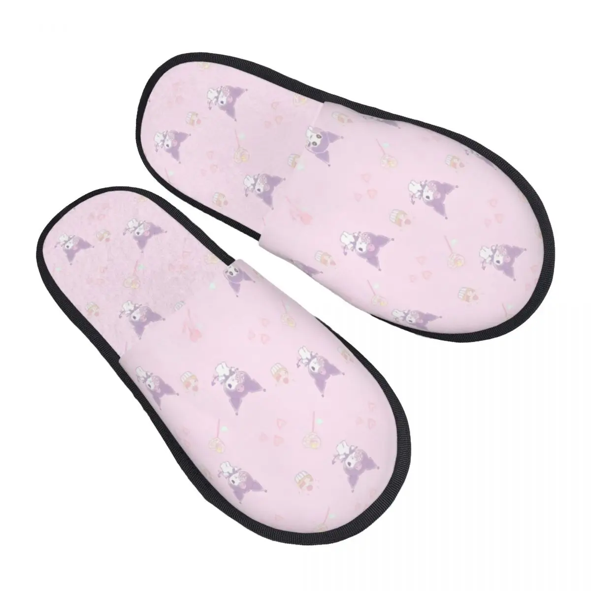 Sanrio Kuromi Indoor Slippers with Memory Foam Slipper Gift for Women Men House Shoes with Anti-Skid Sole