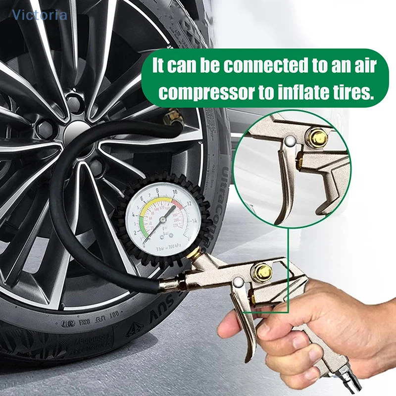 

220PSI автомобильный мотоцикл многофункциональный манометр для контроля давления воздуха в шинах тестер воздушный компрессор циферблат метр насос для накачивания инструменты