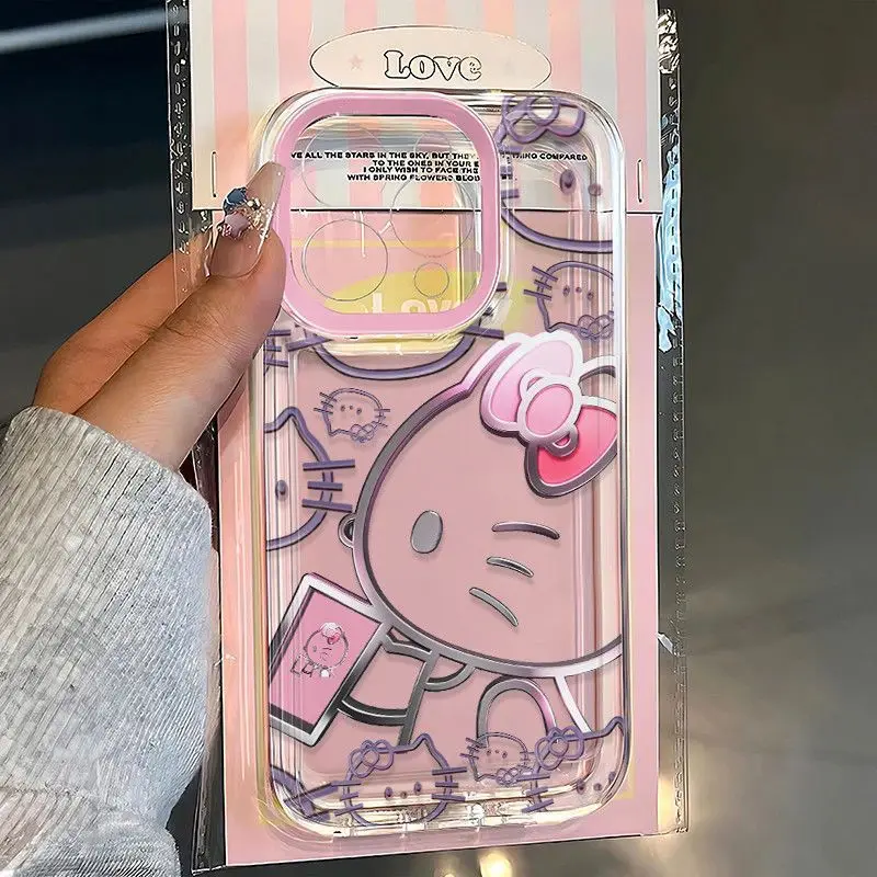 

Милый магнитный кошелек Sanrio Hello Kitty, чехол Magsafe с беспроводной зарядкой для iPhone 16, 15, 14, 13, 12, 11 Pro Max, чехол