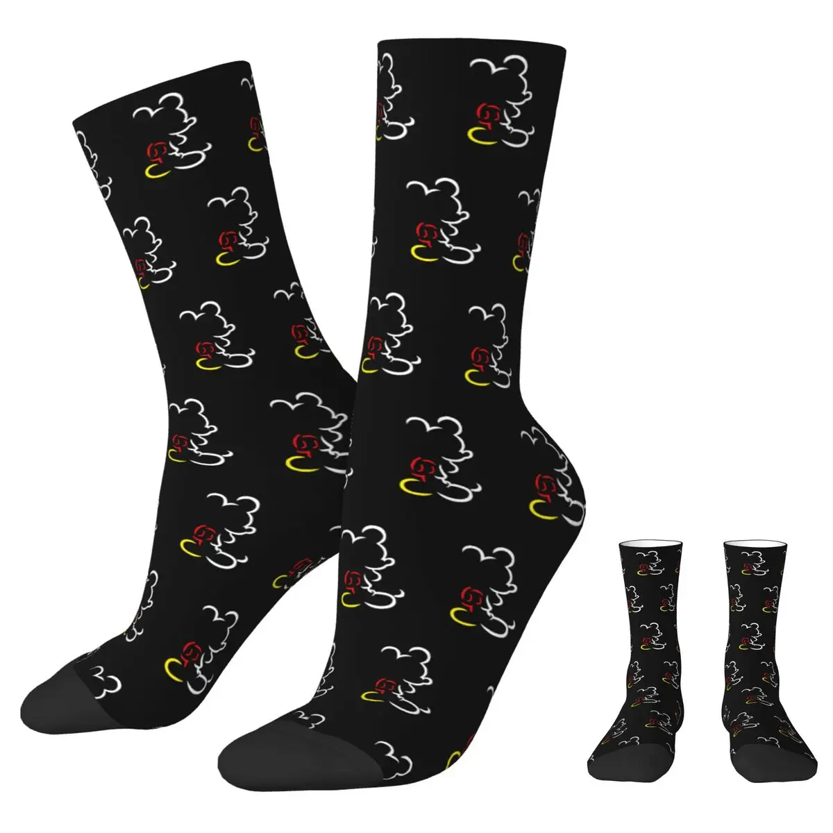 Calcetines de dibujos animados de Mickey Mouse para hombre y mujer, calcetín de moda, Harajuku, Manga, gráfico de Anime, primavera, verano, Otoño e Invierno