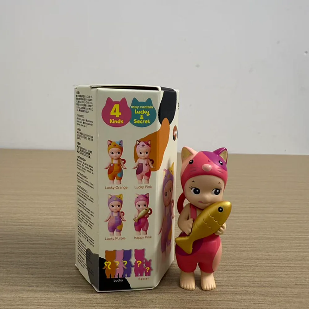 جديد حار جودة عالية سوني الملاك الشكل الصغير القط ليف سلسلة صندوق أعمى 3 محظوظ 1 حلية مخفية العصرية عيد ميلاد هدية الكريسماس #6