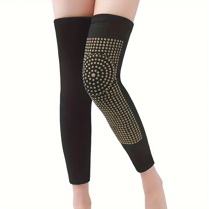Knee Pads Set, 2 Pcs/set, 45 ° C Heat Therapy, Black, Polyester, Outdoor Sports, Winter Warmth, Knee Pads, Protective Gear