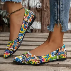 Zapatos planos de punta estrecha para mujer, calzado de bailarina, cómodo e informal, para verano, 2024