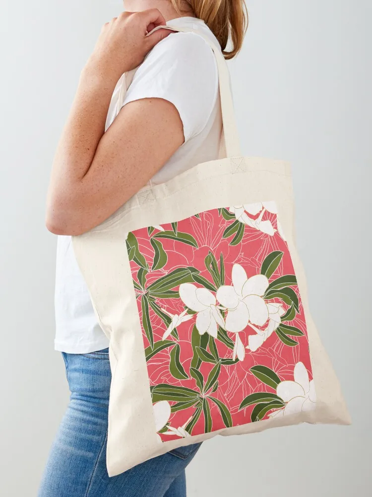 A new beginning - Plumeria Tote Bag canvas tote personalized tote bag bag woman canvas bags