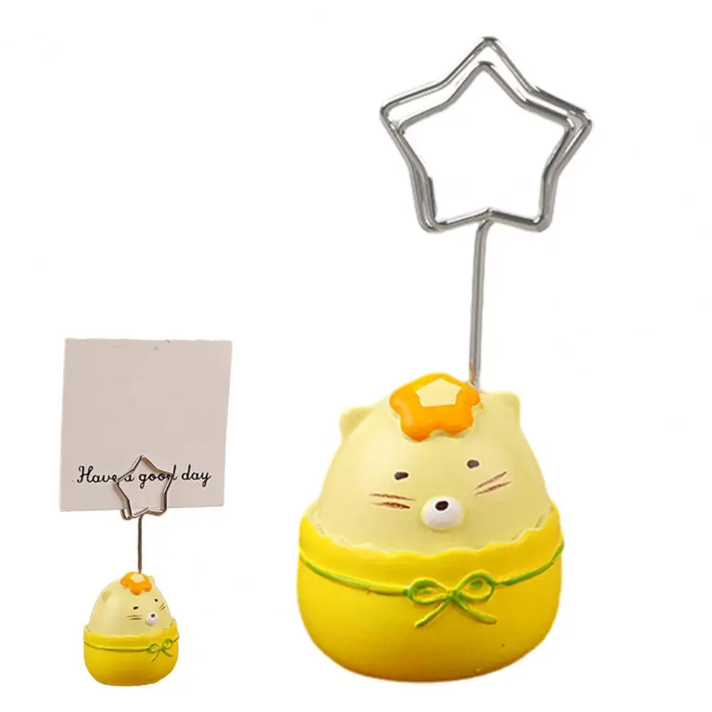 Hand-painted Desktop Organizer Cute Message Holder Shaped Resin Note Holder Cute Desk Memo Photo Clip Stand Office Desktop Decor