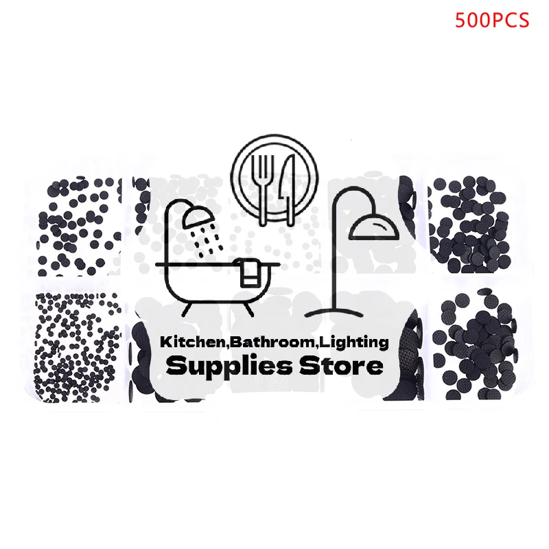 500PCS Different Sizes Conductive Rubber Pads Keypad Repair Kit For IR Remote Control Conductive Rubber Buttons
