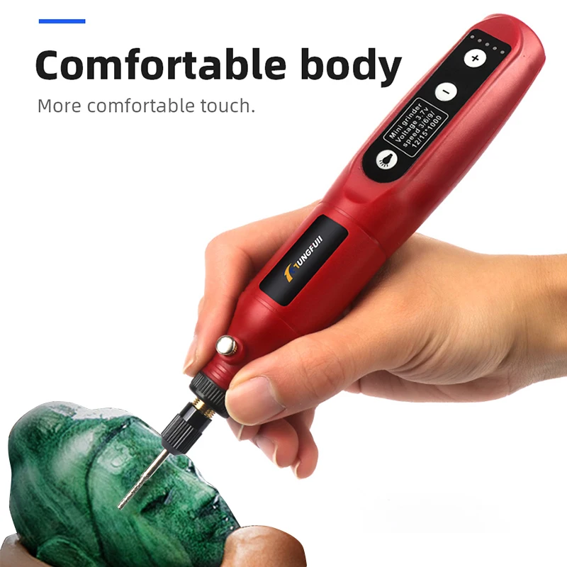 Mini Taladro Inalámbrico USB, pluma de pulido de grabado inalámbrico, taladro eléctrico para uñas, herramienta rotativa, herramientas Dremel para joyería, perforación de Metal