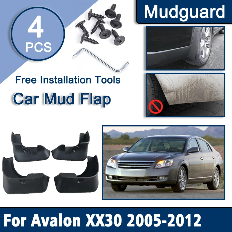 

Car Mudguards For Toyota Avalon 2006 Accessories XL XX30 2005-2012 Car Splash Guard Mudflaps 4PCS Soft Rubber Fenders Dust-proof