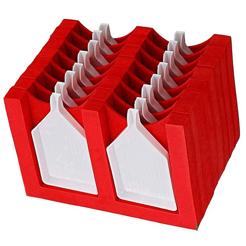 3X 16 Slots Diamond Painting Tray Organizer Diamond Painting Accessories Tray Diamond Painting Tools Kits Organizer Red