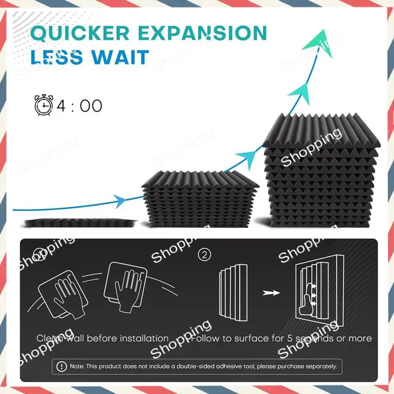 

A44M 52 Pack Acoustic Foam Panels,1X12x12inches Sound Proof Foam Panels For Walls, Acoustic Panels Sound Absorbing
