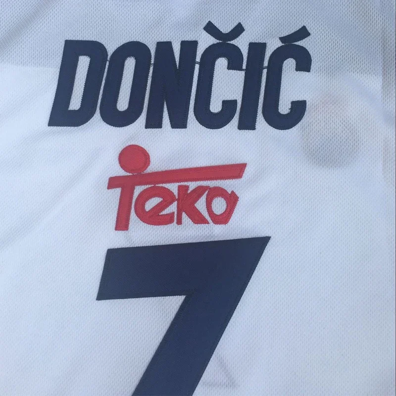 Basketball jerseys Teka 7 Doncic jersey High quality Sewing Embroidery Outdoor sportswear Hip Hop Movie 2024 White