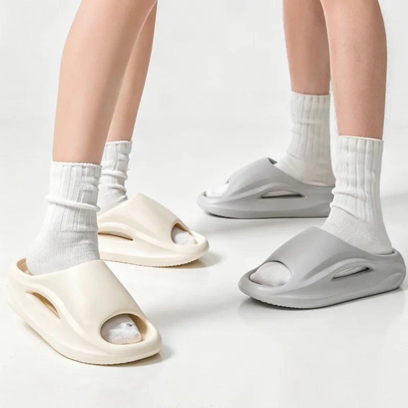 Sommer-Hausschuhe mit dicker Sohle für Männer und Frauen, Indoor-Outdoor-Sandalen, Strand-Flip-Flops, Paar-Hausschuhe, rutschfeste Herren-Duschpantoffeln – Detail 2
