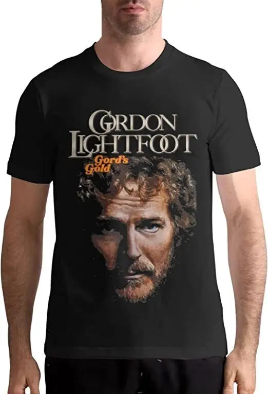 Gordon Lightfoot T Shirt Size S M L 234xl Cotton Tees Black NL1501