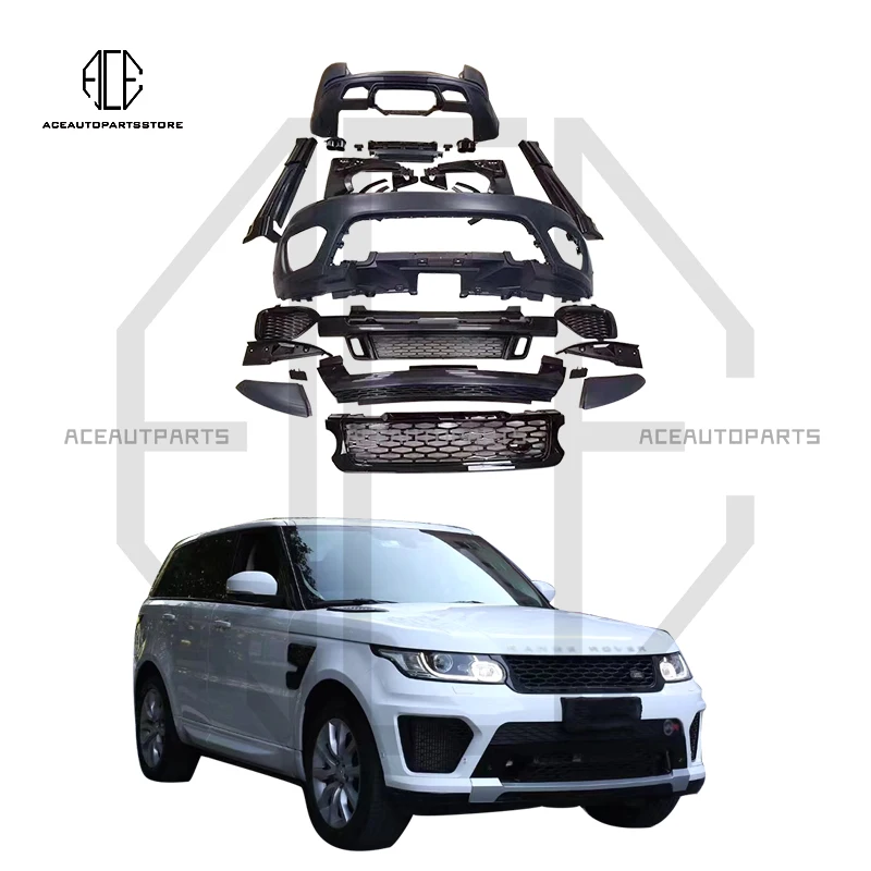 For 2013-2017 Land Range Rover Sport Refit Update SVR Style Body Kit Front Bumper Rear Bumper Fender Tailpipes