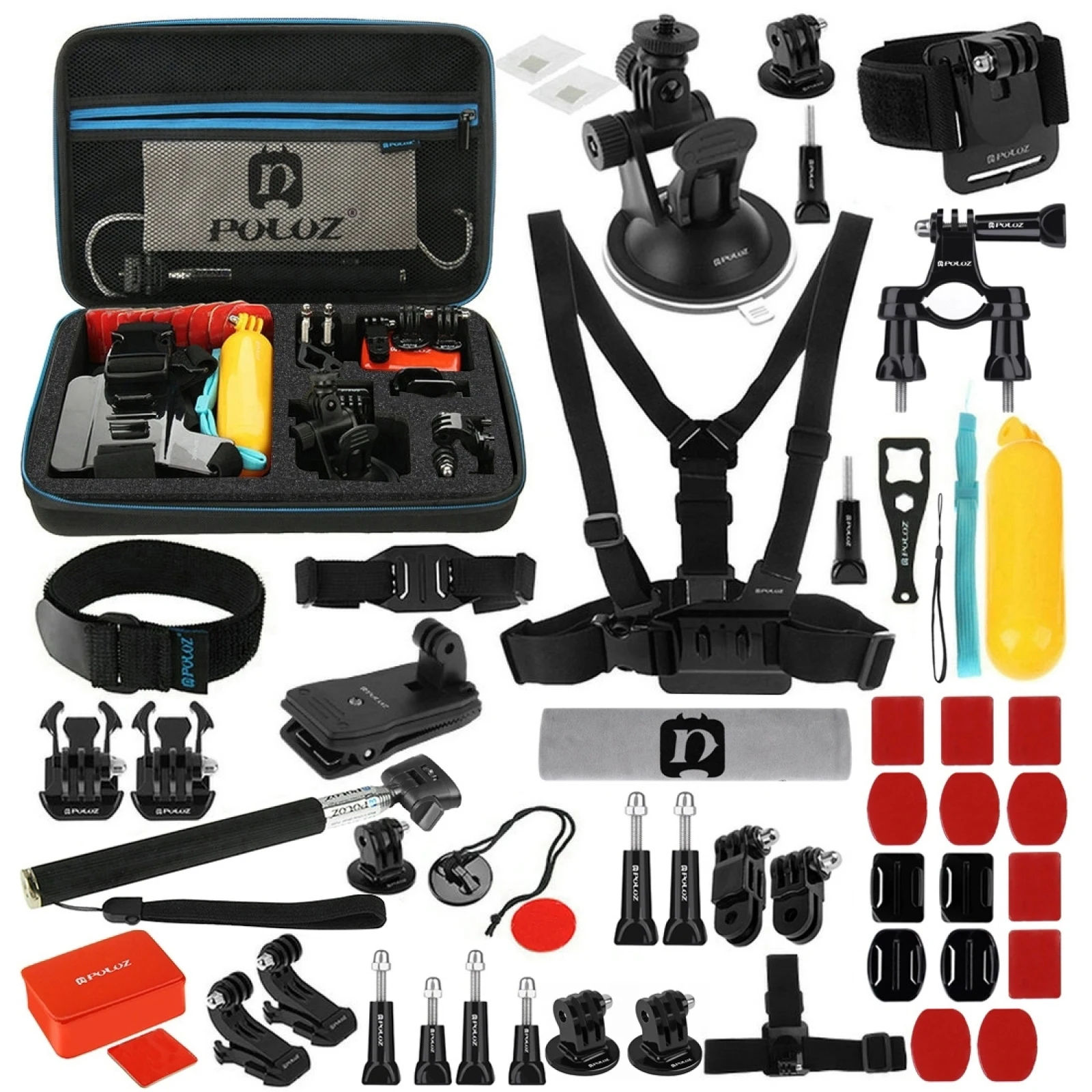

PULUZ 53 in 1 Accessories Total Ultimate Combo Kits with EVA Case for GoPro Hero11 Black / HERO10 Black / GoPro HERO9 Black
