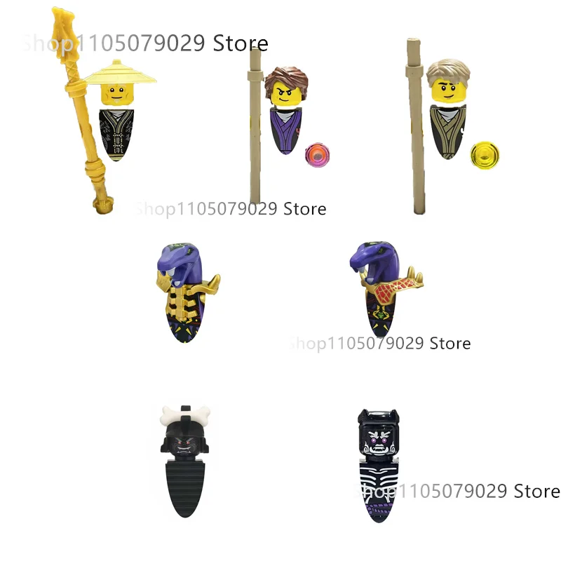 Anime Cartoon TV Ninja Forbidden Five Toy Dragons Rising Nokt Rox Zarkt Drix Master Wu Bricks Building Blocks for Kids DIY Gifts