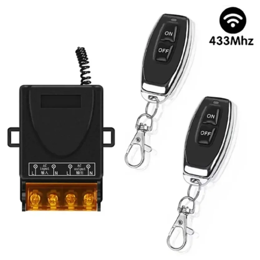433MHz Wireless Remote Switch DC12V-72V 30A Relay Module 4 Modes Momentary Toggle Latched Delay for Car Light Door Access Motor